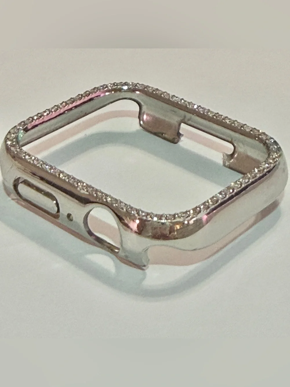 Sparkling Silver Chrome & Rhinestone Case for Apple Watch Series 7 45mm